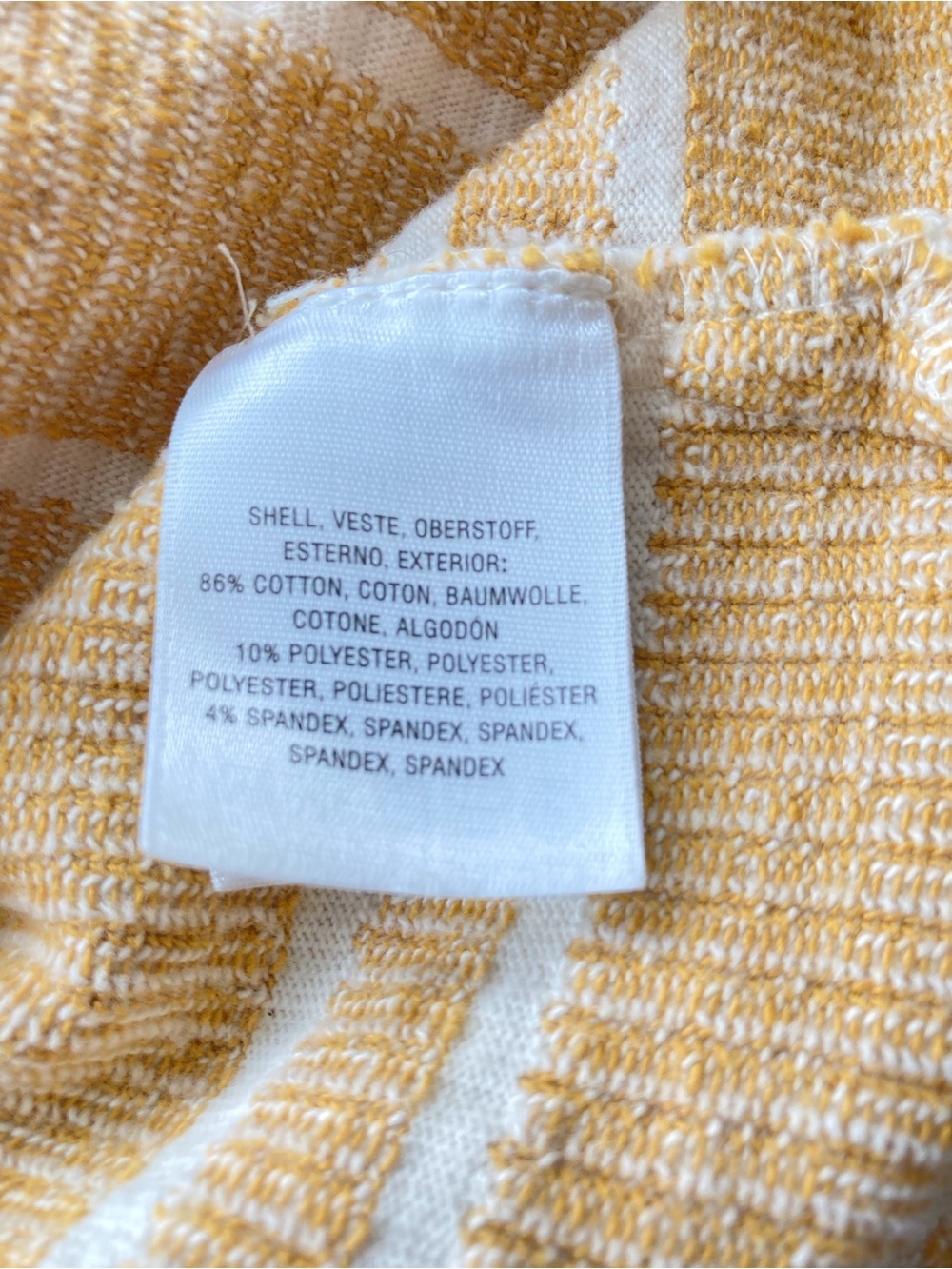ANTHROPOLOGIE POSTMARK | Mustard Yellow Striped Knit Top | Size XL - Picture 11 of 12